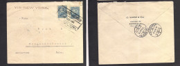 COLOMBIA. 1924 (18 Oct) Barranquilla - Switzerland, Ruegsanschachen Via NY. Multifkd Env. XSALE. - Kolumbien