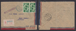 FRC - Somali Coast. 1950 (6 Jan) Djibouti General Issue. GPO - Switzerland, Rolle (13 Jan) Registered Air Multifkd Env.  - Otros & Sin Clasificación