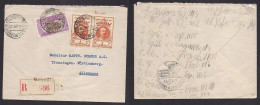 FRC - Somali Coast. 1939 (5 Jan) Djibouti - Germany, Trossingen (17 Jan) Registered Mixed Issues Multifkd Env. Mission R - Other & Unclassified