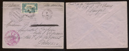 FRC - Senegal. 1939. St. Louis - France, Paris. Air Military Cachet Single 2 Fr Fkd Envelope + Censored. XSALE. - Autres & Non Classés