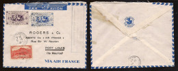 FRC - REUNION. 1947 (31 March) France Libre Issue. St. Denis - Maurituis, Port Louis. 100th Airmail Livre. Vil Air Franc - Otros & Sin Clasificación