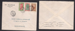 FRC - Madagascar. 1938 (14 Jan) Tamatave - Dunkerke, France (10 Feb) Multifkd Env. VF. XSALE. - Sonstige & Ohne Zuordnung