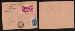 FRC - Congo. 1946 (19 Nov) AEF, Brazzaville - France, Paris. Air Photo Official Multifkd Envelope, Mixed Issues. Fine +  - Altri & Non Classificati