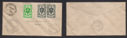 FRC - Cameroun. 1943 (12 Oct) France Libre Issue. Doula Local Multifkd Env + Censored + Marine Naval Cachet On Front Tie - Other & Unclassified