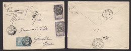 FRANCE. 1927 (12 June) Ambositra - Grenoble, France (9 July) Registered Multifkd Env 1,50fr Rate. Endorsed Airmail. XSAL - Autres & Non Classés