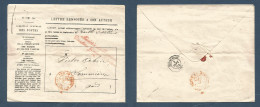FRANCE. 1864. PO Retour Envelope, Various Red Cachets. Paris - Sommiere, Gard. Fine. XSALE. - Autres & Non Classés
