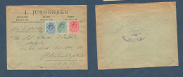 E-PROVINCIAS. C. 1923. 268, 269, 274. Madrid - USA, Filadelfia. Bonito Sobre Comercial Franqueo Tricolor. XSALE. - Otros & Sin Clasificación