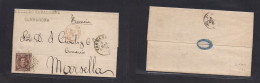 E-PROVINCIAS. 1878 (9 Marzo) 177º Tarragona - Francia, Marsella (11 Marzo) Carta Con Texto Sello 25c Filga Castillo Mat  - Autres & Non Classés