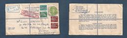 EIRE. 1973. Port Lairge - Switzerland, Estavaye - Le-Lac. Registered 14p Green Stat Envelope + 4 Adtls. XSALE. - Used Stamps
