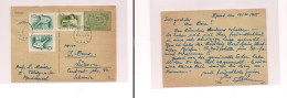 HUNGARY. Cover - . 1955 Budapest To Switz Luzern 20f Green Stat Card+ 3 Adtls. Easy Deal. XSALE. - Other & Unclassified