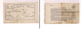 HUNGARY. Cover - . 1866 Ung Altenburg Postal Recepit . Easy Deal. XSALE. - Andere & Zonder Classificatie
