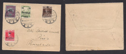 HUNGARY. 1929 (4 Sept) WWI Baranya Ovptd Occupation Issue. Pecs Local Usage. Multifkd Env. Fine. XSALE. - Other & Unclassified