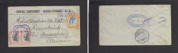 GUATEMALA. 1904 (9 Ene) Quezaltenango - Germany, Braunschweig (8 Feb) Multifkd Envelope, Box Ds. VF. XSALE. - Guatemala