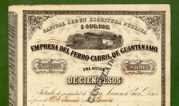 T-CU Ferro-Carril De Guantanamo 1877 CUBA - Railway & Tramway