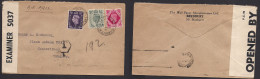 Great Britain - XX. 1941 (27 May) Wooley, Stockport - Uruguay, Montevideo. Air Censored Multifkd Envelope 15d Rate. Fine - ...-1840 Préphilatélie