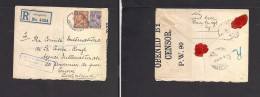 Great Britain - XX. 1918 (18 March) Manchester - Switzerland, Geneva (21 May) POW Red Cross. Registered Censored Multifk - ...-1840 Precursores