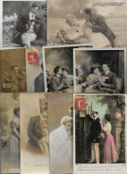 C/282                10  Cpa   Thémes -   Couples   Cartes écrites    -   N°  7 - Parejas