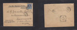 GREAT BRITAIN. 1893 (9 March) London - Harrogate Official Service Fkd 2 1/2d Stamp Sea Addressed To Italy, Naples, Mixed - ...-1840 Precursori