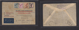 GERMANY - XX. 1932 (20 March) Hamburg - Argentina, Buenos Aires (30 March) Air Multifkd Envelope, Reverse Transited Via  - Sonstige & Ohne Zuordnung