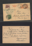 GERMANY. Germany Cover 1921 Stat Cardtwo Prints +two Adtls Berlin To France Suresnes Seine Very Fine. Easy Deal. XSALE. - Other & Unclassified