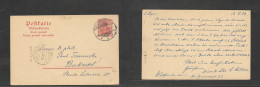 GERMANY. Germany Cover 1909 Wolfenbuttel To Romania Bucharest Stat Card Arrival Cachet Vf. Easy Deal. XSALE. - Other & Unclassified