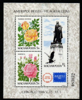 Ungarn 1986 - Mi.Nr. Block 184 A - Postfrisch MNH - Blumen Flowers Rosen Roses - Rozen