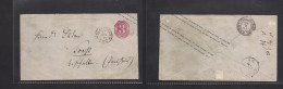 GERMAN STATES-WURTTEMBERG. 1867 (25 Aug) Nubtingen - Lork. 3kr Rose Stat Env, Cds. Reverse Transited. XSALE. - Other & Unclassified