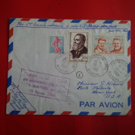 LETTRE PARIS NEW YORK PREMIER LIAISION PARIS PAR AVION - Covers & Documents