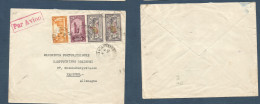 MARRUECOS - French. 1931 (16 Oct) Casablanca - Germany, Hamburg. Air Multifkd Envelope Incl France General Issue Ovptd V - Marocco (1956-...)