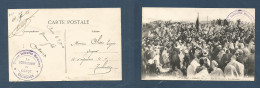 MARRUECOS - French. 1913 (11 July) Casablanca - Toulousse, France, FM Military Lilac Cachet. VF Postcard. Mouloud Party. - Marocco (1956-...)