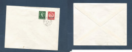MARRUECOS - British. 1952 (5 Dec) BPO Tanger. Pair Ovptd Values 3d Rate Pre Cancelled Uncirculated Envelope. XSALE. - Marruecos (1956-...)