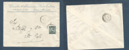 MARRUECOS - British. 1927 (20 March) Tetuan - Switzerland, St. Gallen. Comercial 40c Fkd Ovptd Issue Envelope. Spanish C - Marocco (1956-...)