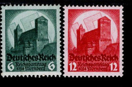 Deutsches Reich 546 - 547 Reichsparteitag MNH Postfrisch ** Neuf - Neufs