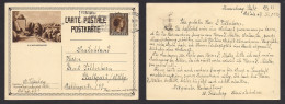 LUXEMBOURG. 1933 (29 March) Lux Stadt - Germany, Stuttgart 75c Brown Lux Illustr Stat Card. Fine Used. XSALE. - Andere & Zonder Classificatie