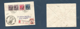 LUXEMBOURG. 1928 (16 July) Ville - Arlon, Belgium (27 July) Registered Multifkd Official Mail Fkd Env + Taxed + Belga P. - Otros & Sin Clasificación