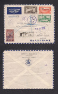 LEBANON. 1945 (24 May) Beyrouth CAN - London, UK. Registered Air Ovptd Multikfd Env. Via Air France. XSALE. - Libano