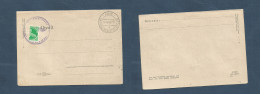 LATVIA. 1945 (14 Apr) Liban, Nazi Occup Bisected Official Green Libal, Tied Censored + Cds. Uncirculated. XSALE. - Lettonia