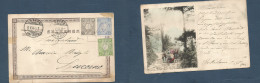JAPAN. 1904 (7 Apr) Yokohama - Switzerland, Luzern (6 May) Tricolor Fkd Early Color Ppc, Mns Cancel. XSALE. - Sonstige & Ohne Zuordnung