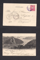 JAPAN. 1902 (22 Sept) Nagasaki - Belgium, Anvers (19 Oct) Single 4 Sen Red Fkd Ppc Via Yoko. XSALE. - Autres & Non Classés