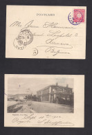 JAPAN. 1902 (11 Sept) Nagasaki - Belgium, Anvers (15 Oct) Single 4 Sen Red Fkd Ppc. Post Office Building. XSALE. - Other & Unclassified