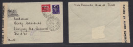 Italy - XX. 1946 (31 Dec) AMG. VG. Trieste - France, Savigny. Multifkd Allied Censored Envelope. XSALE. - Non Classificati