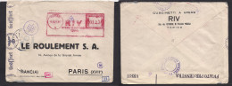Italy - XX. 1941 (10 Dec) Torino - France, Paris. Comercial Machine Fkd Nazi Label Censored Envelope. RIV. VF. XSALE. - Ohne Zuordnung