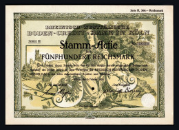 T-DE Rheinisch-Westfälische Boden-Credit Bank In Köln 1928 RM 500 - Otros & Sin Clasificación