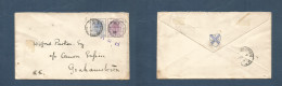 SOUTH AFRICA. 1901 (9 Febr) ORC / VRI. Bloemfontain - Grahamstown (14 Febr) Censored HPV Multifkd Env Tied Cds. XSALE. - Other & Unclassified