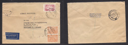 SAUDI ARABIA. 1955 (11 Jan) Djeddah - Stuttgart, Germany (18 Jan) Airmail Registered Multifkd Env. Fine. XSALE. - Arabia Saudita