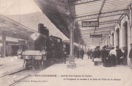 Cpa 01 Bellegarde Arrivée D'1 Express De Genève - Bellegarde-sur-Valserine