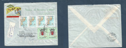 PORTUGAL-MOZAMBIQUE. 1963 (23 May) L. Marques - Switzerland, Geneva (26 May) Registered Comercial Color Illustrated Mult - Other & Unclassified