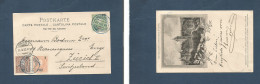 PORTUGAL-LOURENCO MARQUES. 1898 (27 Aug) GPO - Switzerland, Zurich (18 Sept) Multifkd Monchon Issue Ppc Blue Cds. Early  - Otros & Sin Clasificación