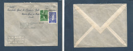 PORTUGAL-ANGOLA. 1946 (24 Apr) Luanda, Switzerland, Zurich. Comercial Air Multifkd Env A 5 Ags Rate, Tied Cds Fine. XSAL - Other & Unclassified