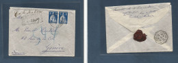 Portugal - XX. 1912 (Oct) Funchal, Madeira - Switzerland, Geneva. Registered 10c Blue Rate (5c X2) Ceres Issue, Chalky P - Andere & Zonder Classificatie